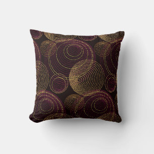 Luxurious Gold Geometric Print Cushion