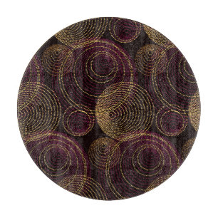 Luxurious Gold Geometric Print Cutting Board