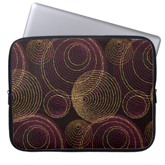 Luxurious Gold Geometric Print Laptop Sleeve