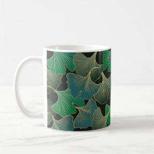 Luxurious gold Ginkgo, vintage art. Coffee Mug