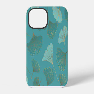 Luxurious gold Ginkgo, vintage wallpaper. iPhone 12 Case