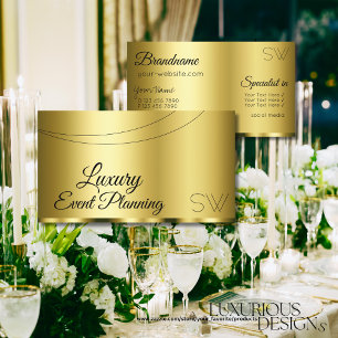 Luxurious Gold Glamourous with Monogram Stylish Business Card