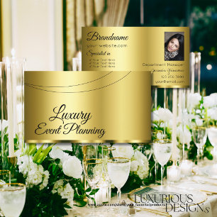Luxurious Gold Glamourous with Photo Professional Business Card
