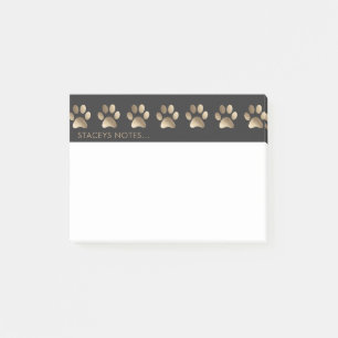 Luxurious Gold Paw Print Animal Lover Post-it Notes