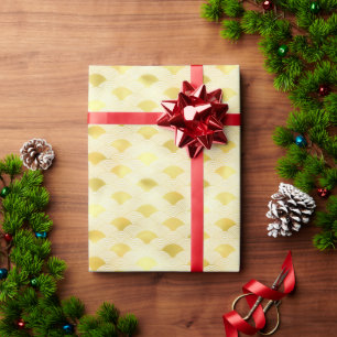 Luxurious Gold Seigaiha Wave Design Paper