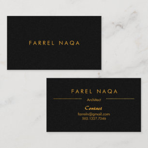 Luxurious Gold Text in Black Foil Business Card
