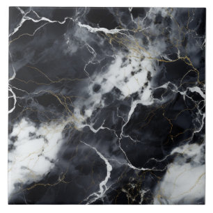 Luxurious Gold Veined Marble Tile