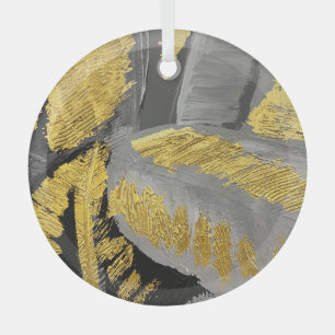 Luxurious Gold: Vintage Grunge Texture. Glass Tree Decoration