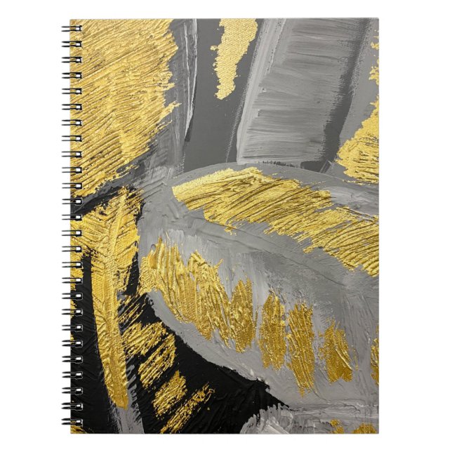 Luxurious Gold: Vintage Grunge Texture. Notebook (Front)