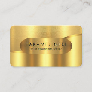 Luxurious Gold Wave Layers CEO Business Card