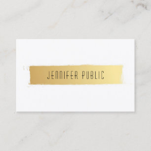 Luxurious Gold White Modern Professional Template Business Card