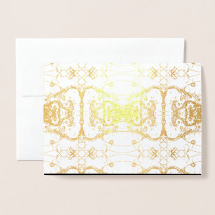 Luxurious Golden Foil Abstract Modern Deco Card