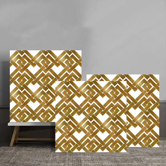 Luxurious Golden Interlocking Geometric Seamless P Ceramic Tile (Creator Uploaded)