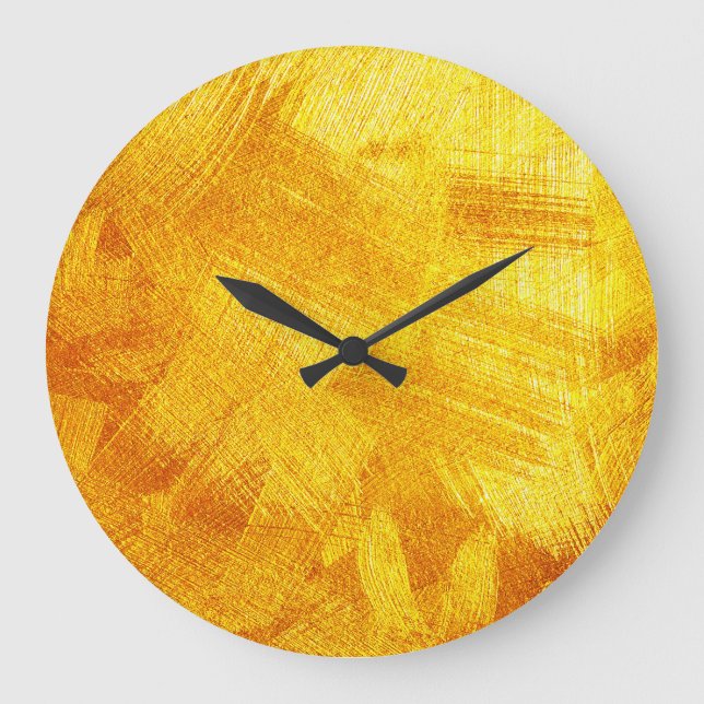 Luxurious golden texture, abstract background. large clock (Front)