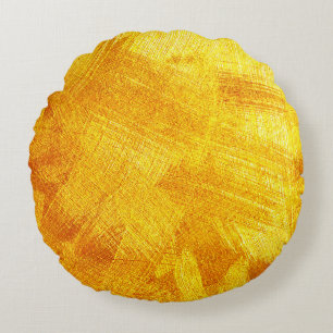 Luxurious golden texture, abstract background. round cushion
