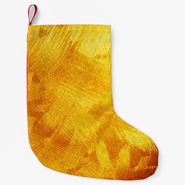 Luxurious golden texture, abstract background. small christmas stocking (Front)