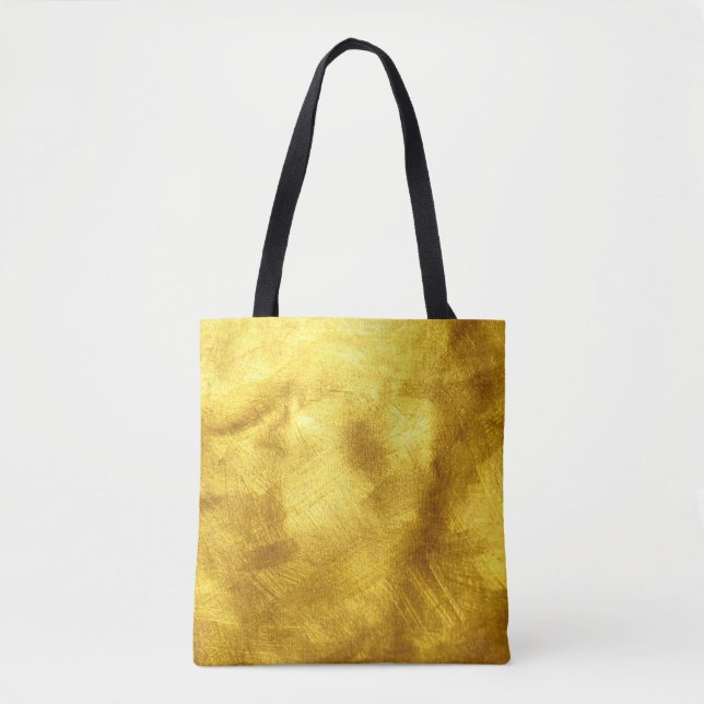 Luxurious Golden Texture Design Tote Bag (Front)