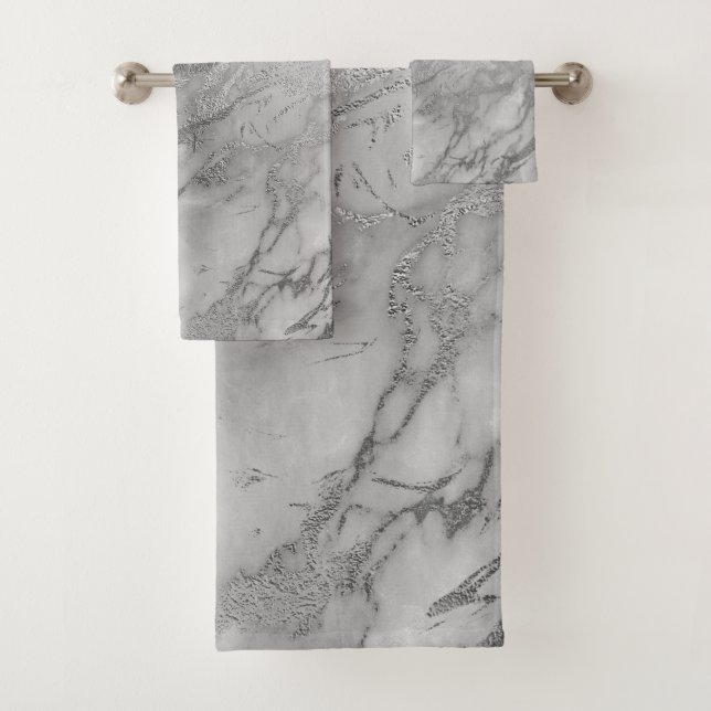 LUXURIOUS GREY Silver HAMPTON TOWEL SET (Insitu)