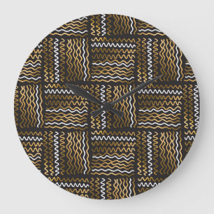 Luxurious hand-drawn seamless pattern. large clock