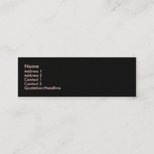 luxurious heart shape grey pattern on rough black mini business card