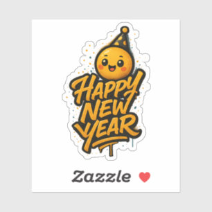 Luxurious Kawaii New Year Graffiti — Diagonal Cele