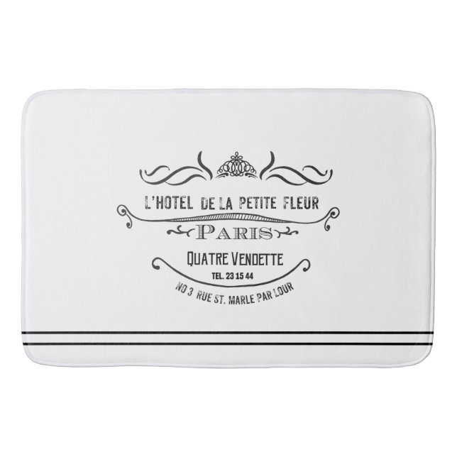 Luxurious L’ hotel De La Petite Fleur Bath Mat (Front)