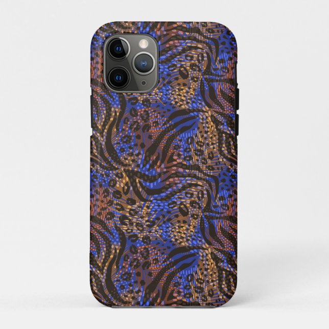 Luxurious Leopard and Zebra Print Pattern Case-Mate iPhone Case (Back)
