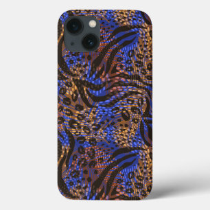 Luxurious Leopard and Zebra Print Pattern iPhone 13 Case