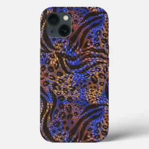 Luxurious Leopard and Zebra Print Pattern iPhone 13 Case