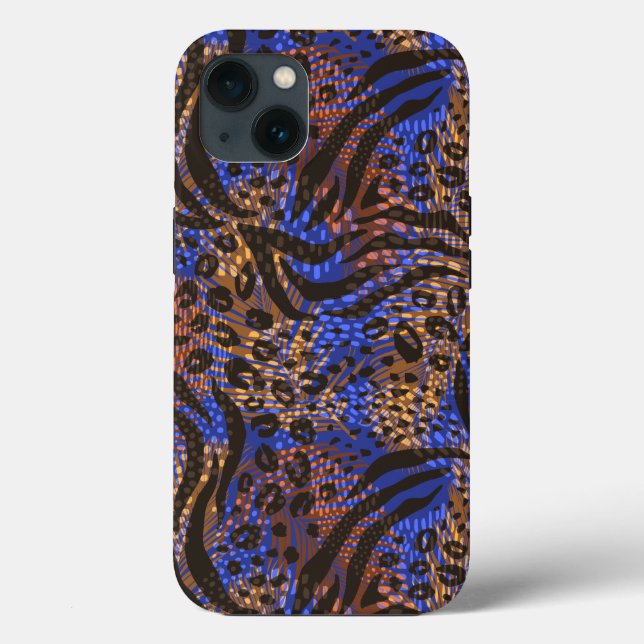 Luxurious Leopard and Zebra Print Pattern Case-Mate iPhone Case (Back)