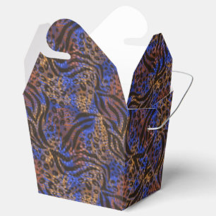 Luxurious Leopard and Zebra Print Pattern Favour Box