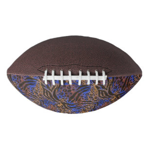 Luxurious Leopard and Zebra Print Pattern Football