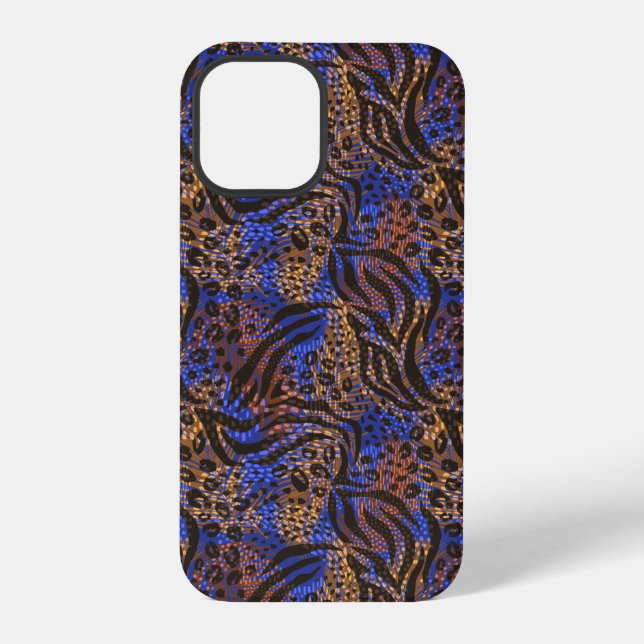 Luxurious Leopard and Zebra Print Pattern iPhone Case (Back)