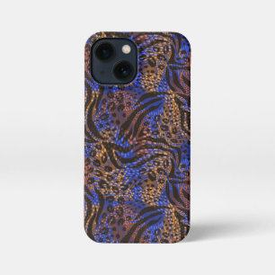 Luxurious Leopard and Zebra Print Pattern iPhone 13 Mini Case