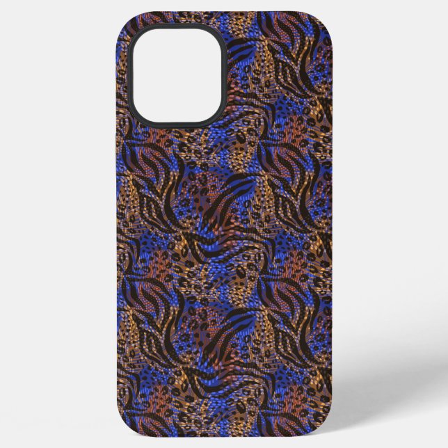 Luxurious Leopard and Zebra Print Pattern iPhone Case (Back)
