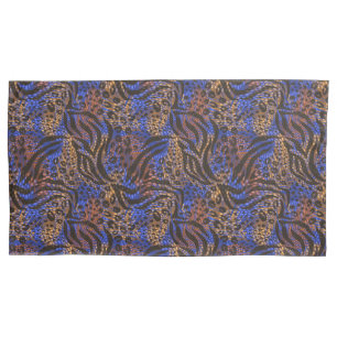 Luxurious Leopard and Zebra Print Pattern Pillowcase