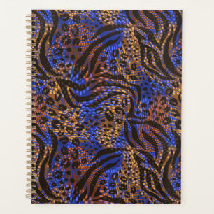 Luxurious Leopard and Zebra Print Pattern Planner