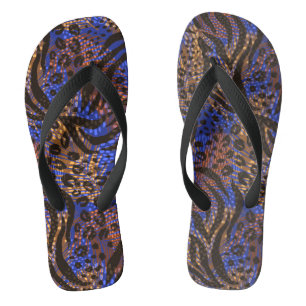 Luxurious Leopard and Zebra Print Pattern Thongs