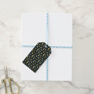 Luxurious Leopard Spots Dark Blue Wild Glam Gift Tags