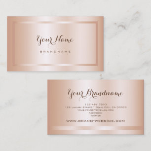 Luxurious Light Rose Gold Style Simple and Decent Business Card
