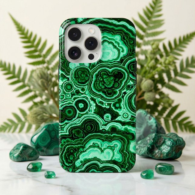 Luxurious Malachite Psychedelic Swirl iPhone Case (Creator Uploaded)