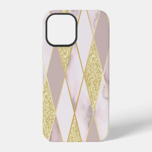 Luxurious Marble Golden Geometric iPhone 12 Case