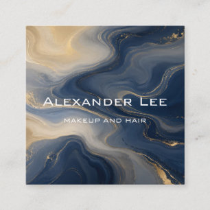 Luxurious Marble Swirl Gold Accents Business Cards