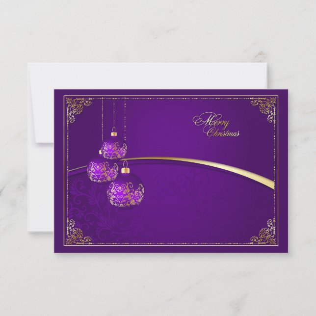 Luxurious Merry Christmas Greeting Card (Front)