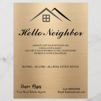 Luxurious Metallic Gold Flyer