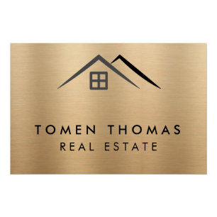 Luxurious Metallic Gold Real Estate Poster