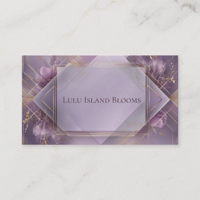 Luxurious Modern Geometric Art Deco Business Card (Front)