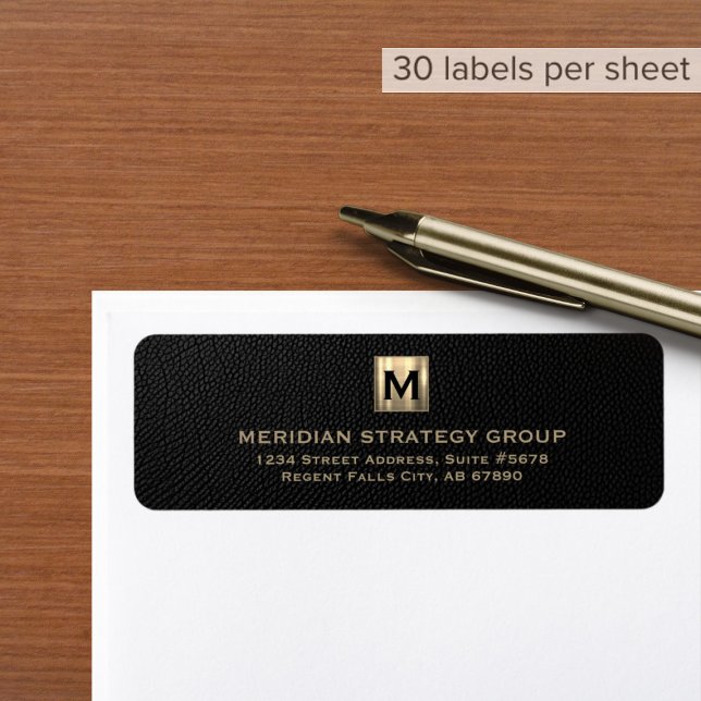 Luxurious Monogram Return Address Labels (Creator Uploaded)