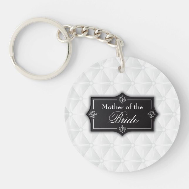 Luxurious Mother of the Bride Wedding Keychain (Front)