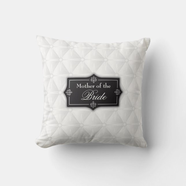 Luxurious Mother of the Bride Wedding Throw Pillow (Front)